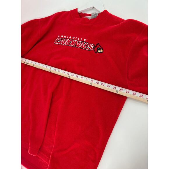 Pro Edge Louisville Cardinals Vintage Sweatshirt Mens XL Red Fleece Embroidered - Picture 13 of 15